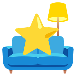couch and lamp and star