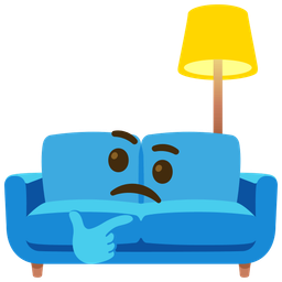 couch and lamp and thinking face