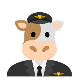 Cow face and Airplane