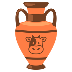 Cow face and Amphora