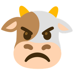 Cow face and Angry face