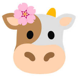 Cow face and Cherry blossom