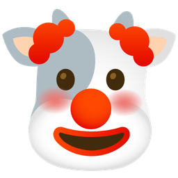Cow face and Clown face