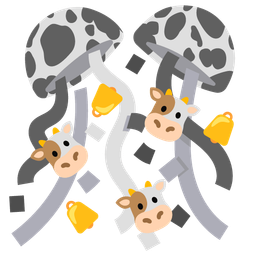 Cow face and Confetti ball