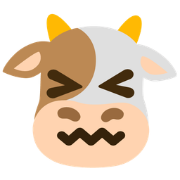 cow face and confounded face