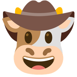 cow face and cowboy hat face
