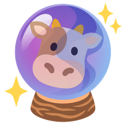 Cow face and Crystal ball
