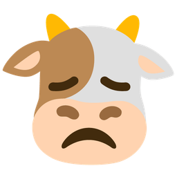 Cow face and Disappointed face