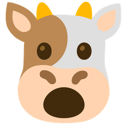 Cow face and Face with open mouth