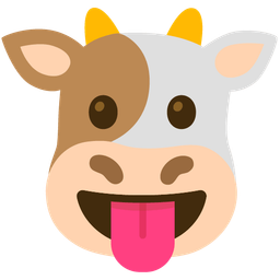 Cow face and Face with tongue