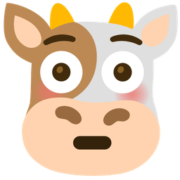 Cow face and Flushed face