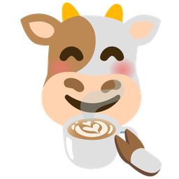 Cow face and Hot beverage