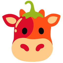 cow face and hot pepper