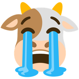 Cow face and Loudly crying face