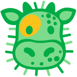 Cow face and Microbe