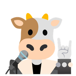 cow face and microphone