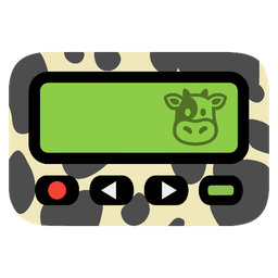 Cow face and Pager