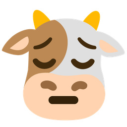 Cow face and Pensive face