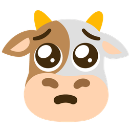 cow face and pleading face