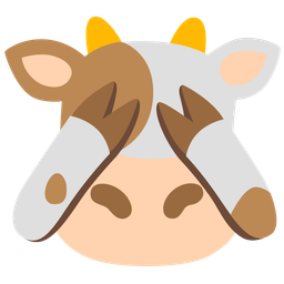 Cow face and See-no-evil monkey