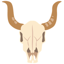 cow face and skull
