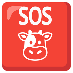 Cow face and SOS button