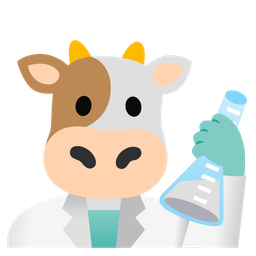 Cow face and Test tube