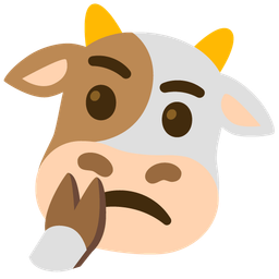 cow face and thinking face
