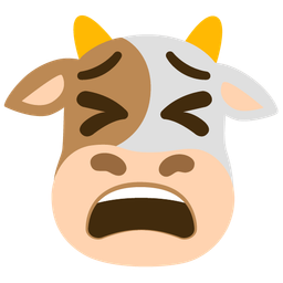 cow face and tired face