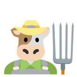 Cow face and Tractor