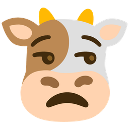 Cow face and Unamused face