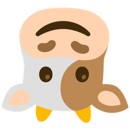 Cow face and Upside-down face