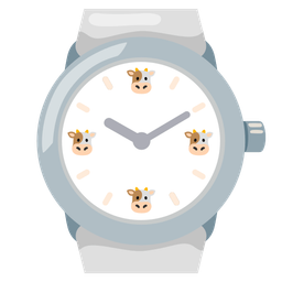 Cow face and Watch