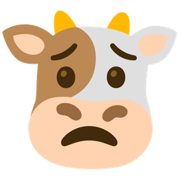 Cow face and Worried face