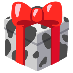 Cow face and Wrapped gift