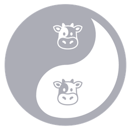 cow face and yin yang