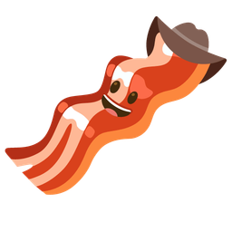 cowboy hat face and bacon