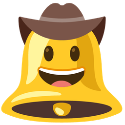cowboy hat face and bell