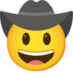 cowboy hat face and black heart