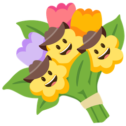 cowboy hat face and bouquet