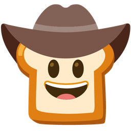 cowboy hat face and bread