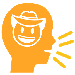 cowboy hat face and bust in silhouette