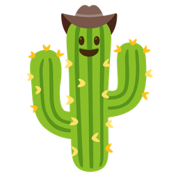 cowboy hat face and cactus