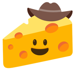 cowboy hat face and cheese wedge