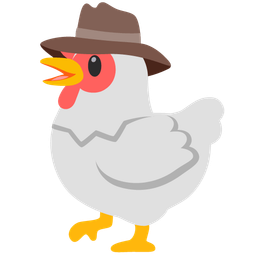 cowboy hat face and chicken