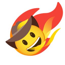 cowboy hat face and comet