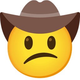cowboy hat face and confused face