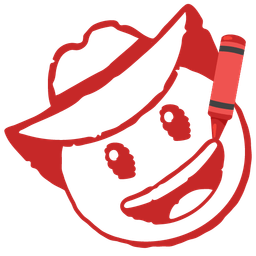 cowboy hat face and crayon