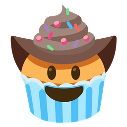 cowboy hat face and cupcake