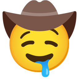 cowboy hat face and drooling face